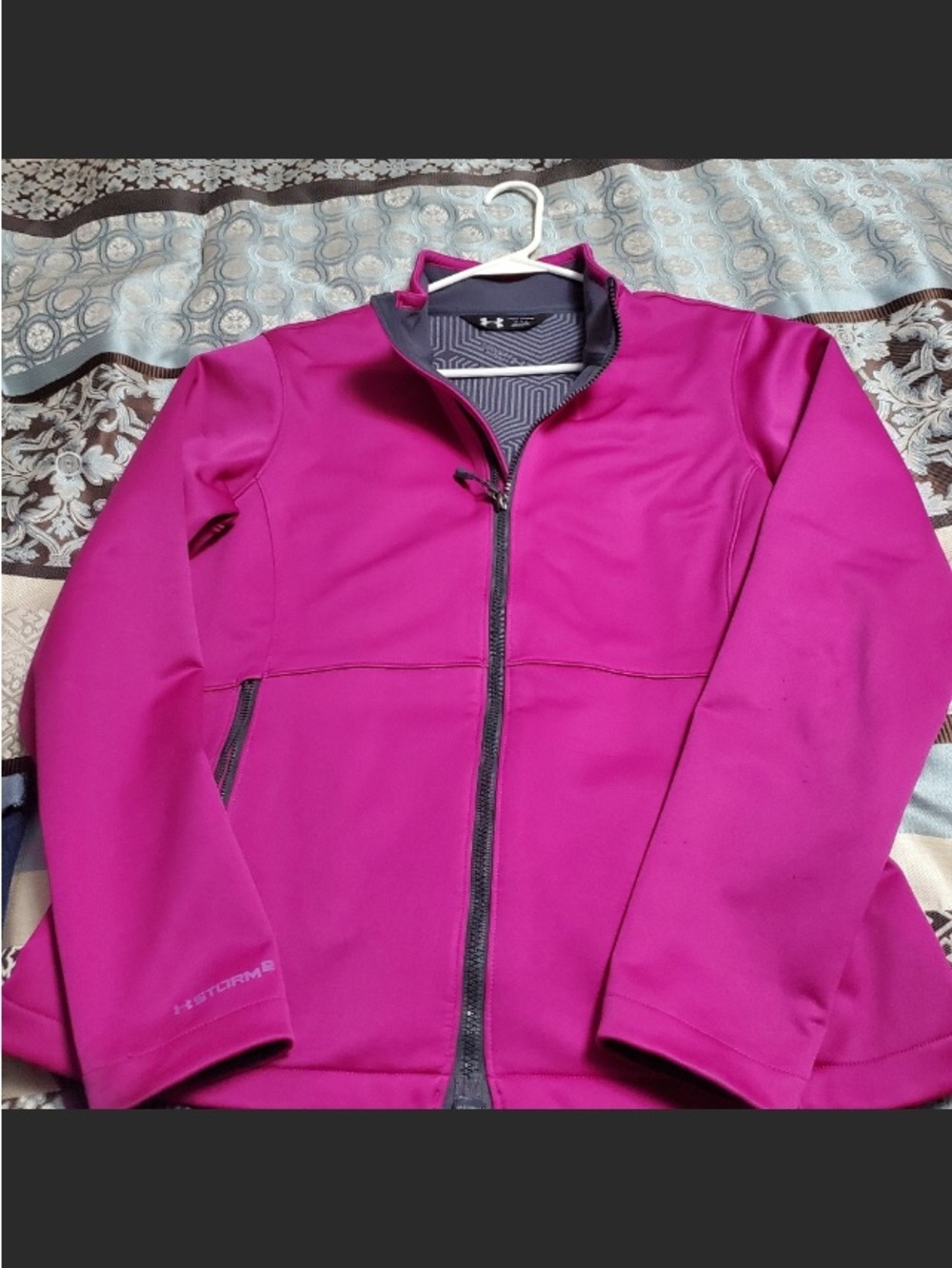 Under Armour Girls' Bright Fuchsia Zip-Up Hooded Jacket